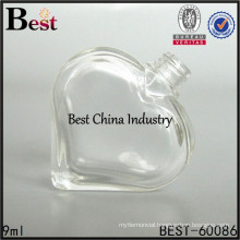empty glass nail polish bottles unique heart shape nail gel bottle supply printing service